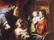 Jacob Jordaens The Virgin and Child with Saints Zacharias,Elizabeth and John the Baptist USA oil painting reproduction